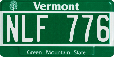 VT license plate NLF776