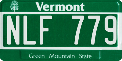 VT license plate NLF779