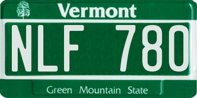 VT license plate NLF780