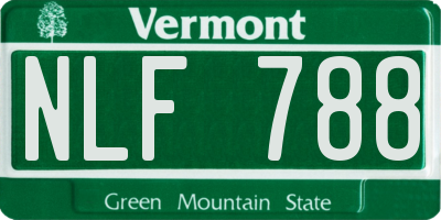 VT license plate NLF788