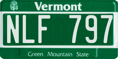 VT license plate NLF797