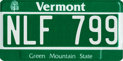 VT license plate NLF799