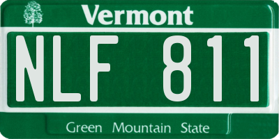 VT license plate NLF811