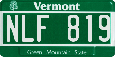 VT license plate NLF819