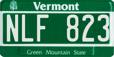 VT license plate NLF823