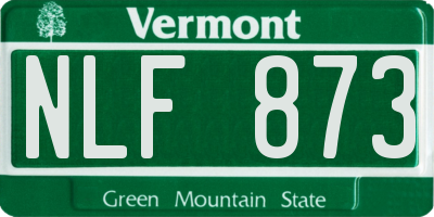 VT license plate NLF873