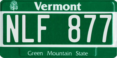 VT license plate NLF877