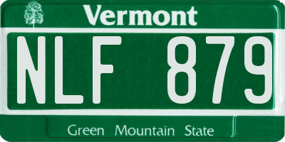VT license plate NLF879