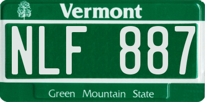 VT license plate NLF887