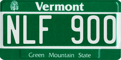 VT license plate NLF900