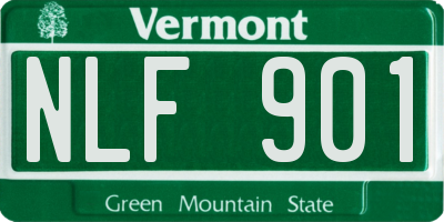VT license plate NLF901