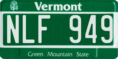 VT license plate NLF949