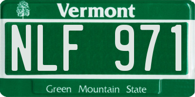 VT license plate NLF971