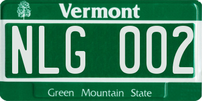 VT license plate NLG002
