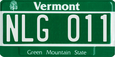 VT license plate NLG011