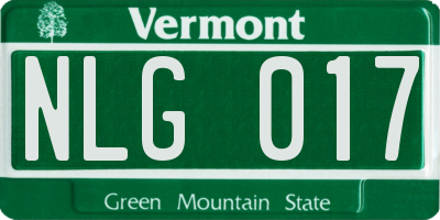 VT license plate NLG017