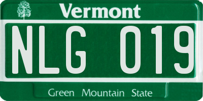 VT license plate NLG019