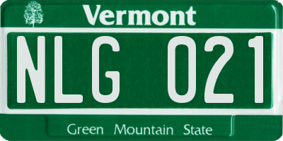 VT license plate NLG021