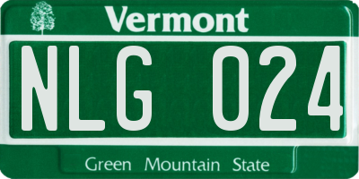 VT license plate NLG024