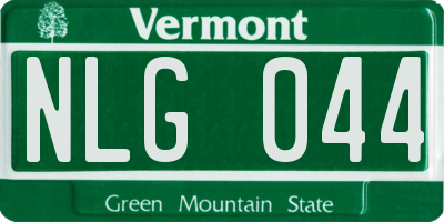 VT license plate NLG044