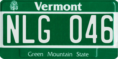 VT license plate NLG046