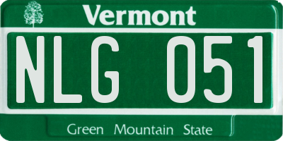 VT license plate NLG051