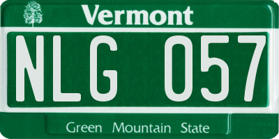 VT license plate NLG057