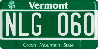 VT license plate NLG060