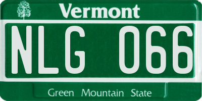 VT license plate NLG066