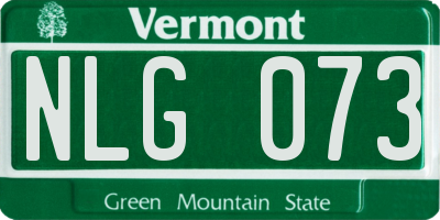 VT license plate NLG073