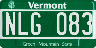 VT license plate NLG083