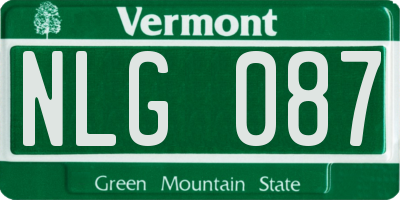 VT license plate NLG087