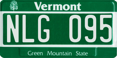 VT license plate NLG095