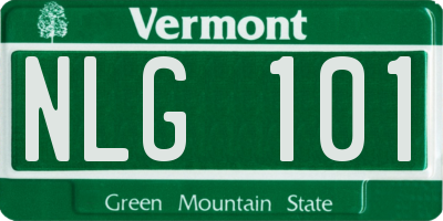 VT license plate NLG101
