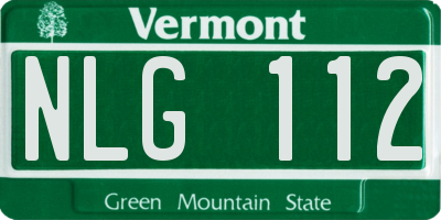 VT license plate NLG112