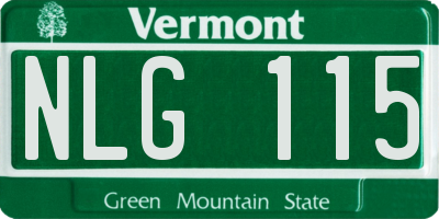VT license plate NLG115