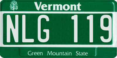 VT license plate NLG119