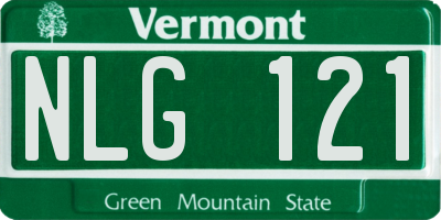 VT license plate NLG121