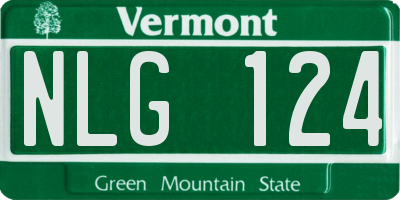 VT license plate NLG124