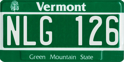 VT license plate NLG126
