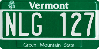VT license plate NLG127