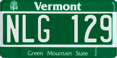 VT license plate NLG129