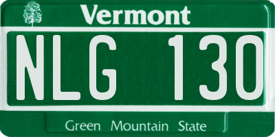 VT license plate NLG130