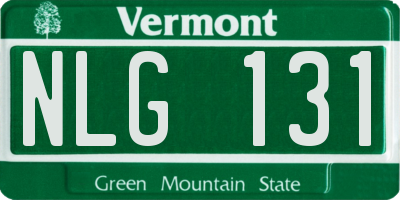 VT license plate NLG131