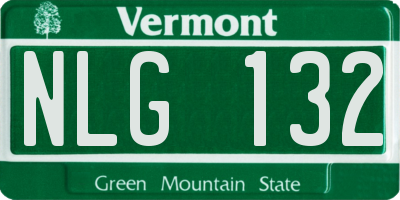 VT license plate NLG132