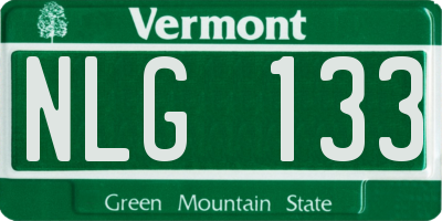 VT license plate NLG133