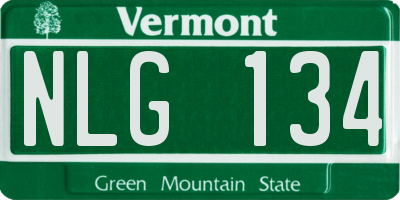 VT license plate NLG134