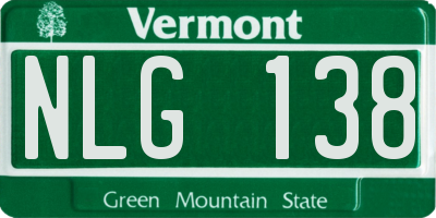 VT license plate NLG138