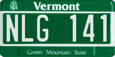 VT license plate NLG141