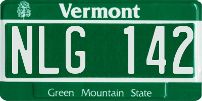 VT license plate NLG142